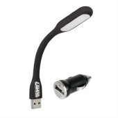 ΠΛΑΦΟΝΙΕΡΑ ΑΝΑΓΝΩΣΗΣ 2 ΣΕ 1 COB LED & ΦΟΡΤΙΣΤΗΣ USB 12/24V - 1000mA (ΜΑΥΡΗ/ΕΥΚΑΜΠΤΗ) 71988