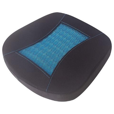 Ανατομικό-Ορθοπεδικό Μαξιλαράκι Θέσης-Καθίσματος Gel 41x38x5.5cm Μαύρο-Μπλε 1 Τμχ 11136