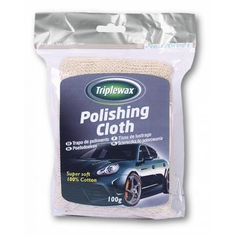 ΠΑΝΙ ΓΙΑ ΓΥΑΛΙΣΜΑ ΒΑΜΒΑΚΕΡΟ 100% (COTTON) 100g/130x27cm CARPLAN TRIPLEWAX POLISHING CLOTH CP-CTA036