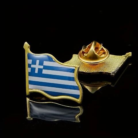 πινακια σημαια Ελλαδα 2*1cm pin-greece