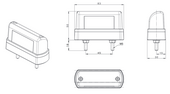 ΦΑΝΟΣ ΠΙΝΑΚΙΔΑΣ LED 12-24V FT-016A