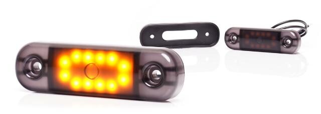 ΦΑΝΟΣ ΟΓΚΟΥ LED ΠΟΡΤΟΚΑΛΙ 12-24V μαυρο κρυσταλλο 2339dark
