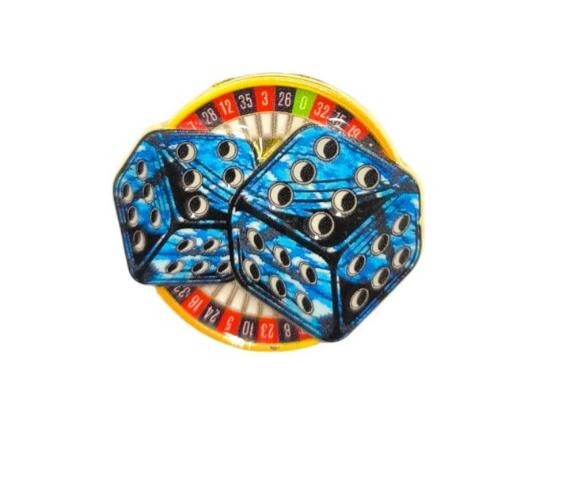 ΚΑΡΦΙΤΣΑ - BLUE PLUSH DICE ROULETTE pin-diceBl