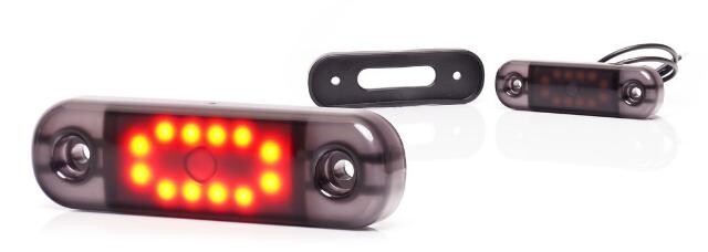 ΦΑΝΟΣ ΟΓΚΟΥ LED ΚΟΚΚΙΝΟ 12-24V μαυρο κρυσταλλο 2337dark