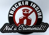 ΑΥΤΟΚΟΛΛΗΤΟ - TRUCKER INSIDE NOT A CRIMINAL sticker-nocrime
