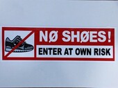 ΑΥΤΟΚΟΛΛΗΤΟ - NO SHOES ENTER AT OWN RISK sticker-ownrisk