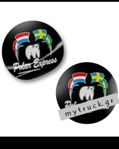 ΑΥΤΟΚΟΛΛΗΤΟ - set Polar Express Flags sticker-803674
