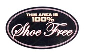 ΑΥΤΟΚΟΛΛΗΤΟ - THE AREA IS 100% SHOE FREE sticker-100%