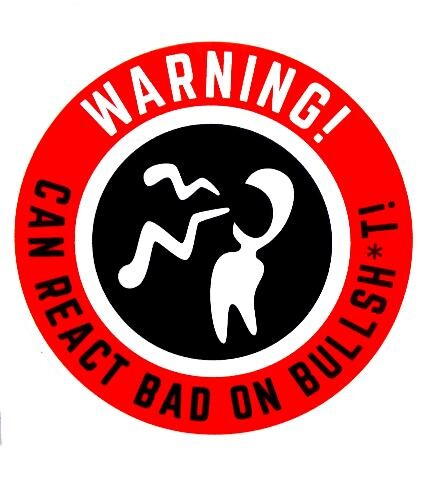 ΑΥΤΟΚΟΛΛΗΤΟ bad react to bullshit sticker-bullshit