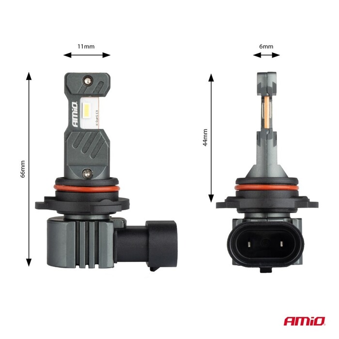 ΛΑΜΠΕΣ LED HIR2 12V 60W 6.000K 5.600lm +400% LED CAN-BUS HYBRID SERIES AMIO - 2 ΤΕΜ. 04119