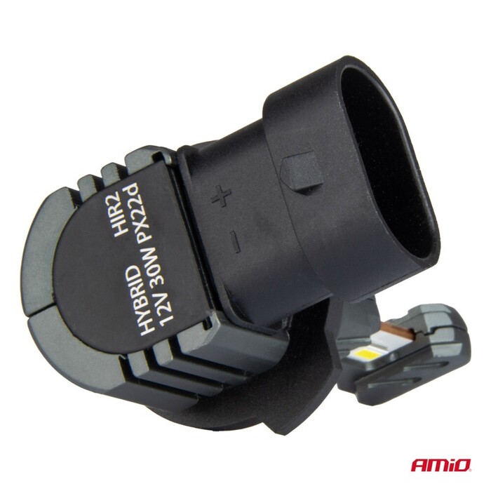ΛΑΜΠΕΣ LED HIR2 12V 60W 6.000K 5.600lm +400% LED CAN-BUS HYBRID SERIES AMIO - 2 ΤΕΜ. 04119