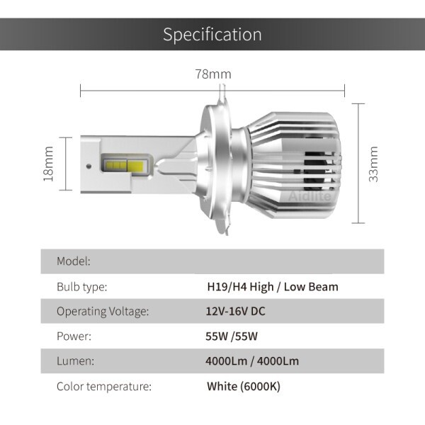 ΛΑΜΠΕΣ ΠΟΡΕΙΑΣ LED H4 24V χωρις ψυκτρα KP0164